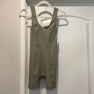 TAN + LINES ROMPER